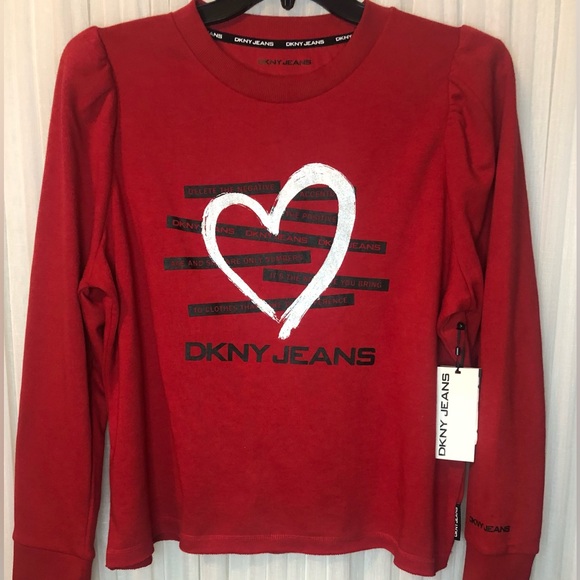Dkny Tops - DKNY Sweatshirt Silver/Black Words Large NWOT - Tags have been removed - unworn!